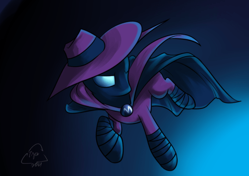 Dark and mysterious. Like Batman, but a pony!