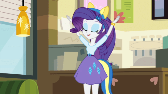 Rarity dresses in style